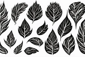Concept...Perspective...leaves tattoo idea