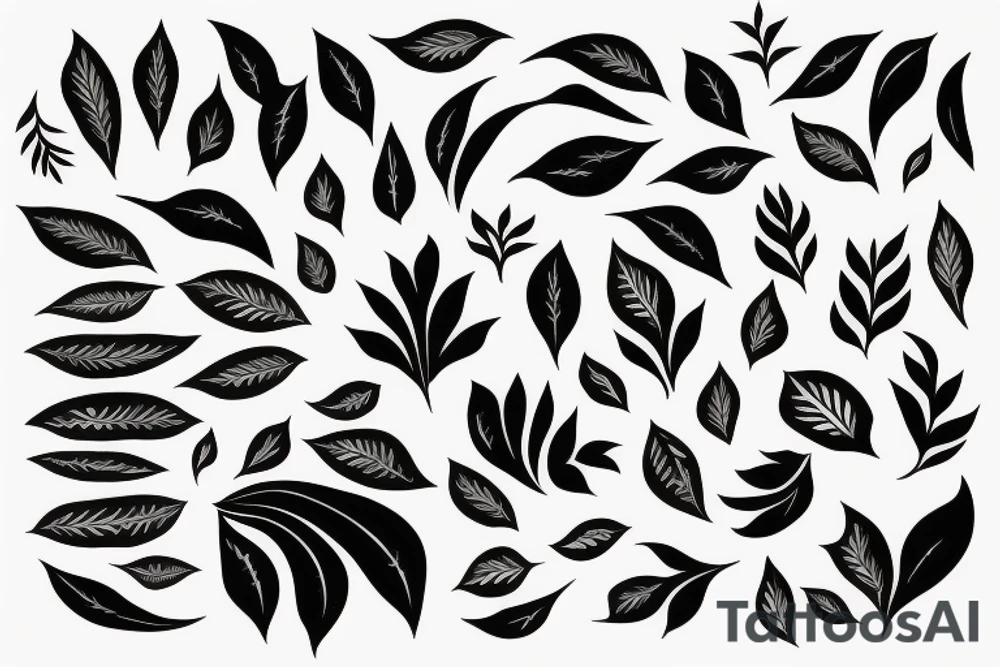 Concept...Perspective...leaves tattoo idea