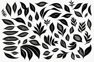 Concept...Perspective...leaves tattoo idea