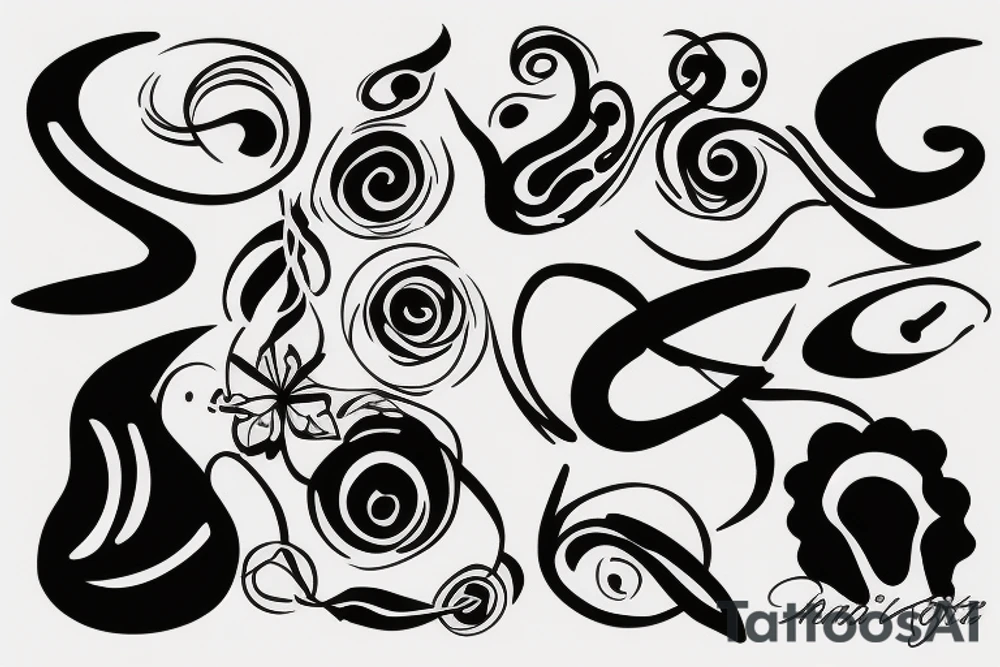 Concept minimalist tattoo idea