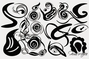 Concept minimalist tattoo idea