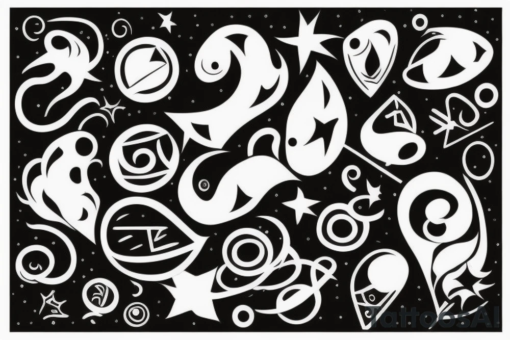 Concept minimalist tattoo idea