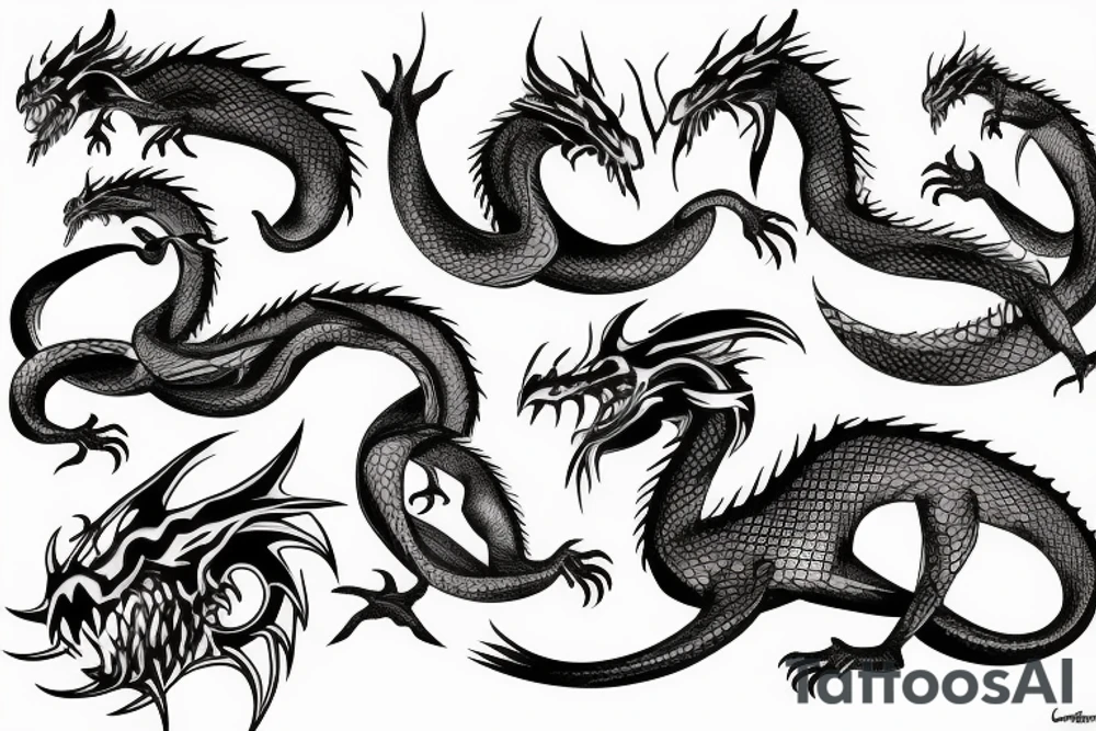 Ouroboros dragon tattoo idea