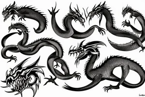 Ouroboros dragon tattoo idea