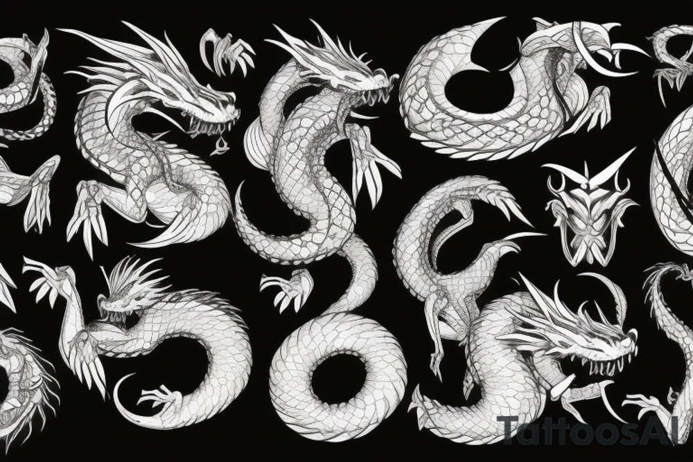 Ouroboros dragon tattoo idea