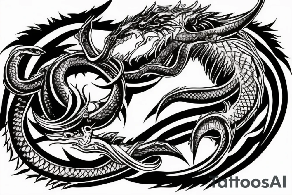 Infinity Ouroboros dragon tattoo idea