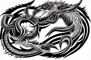 Infinity Ouroboros dragon tattoo idea
