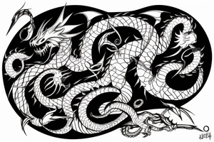Infinity Ouroboros dragon tattoo idea