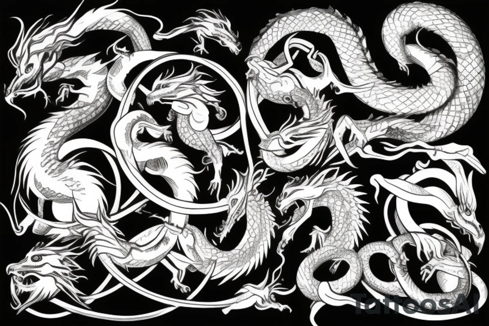 Infinity Ouroboros dragon tattoo idea