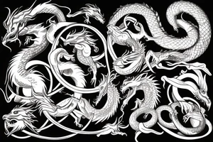 Infinity Ouroboros dragon tattoo idea