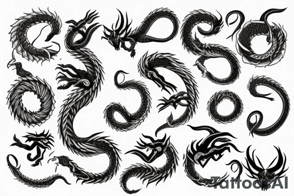 Infinity Ouroboros dragon tattoo idea