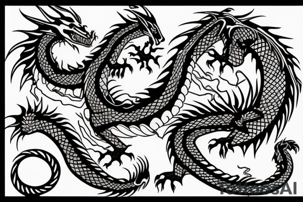 Dragon eating its own tail tattoo idea