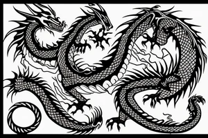 Dragon eating its own tail tattoo idea