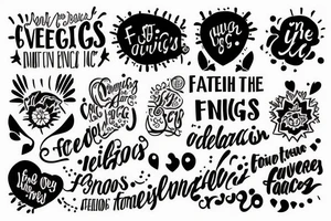 unique design of the quote "feelings aren't facts." tattoo idea
