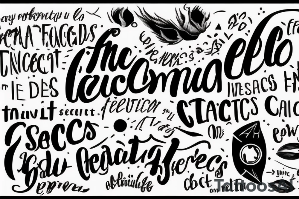 unique design of the quote "feelings aren't facts." tattoo idea
