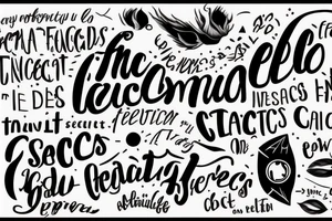 unique design of the quote "feelings aren't facts." tattoo idea