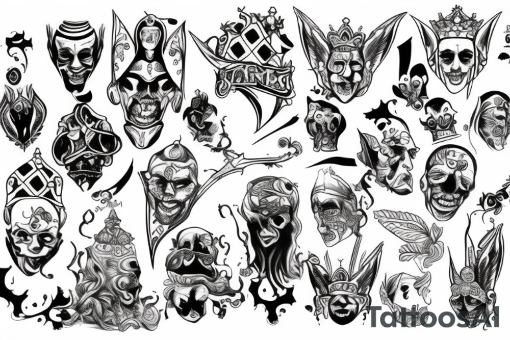 King and jester tattoo idea