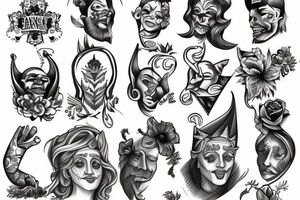 King and jester tattoo idea