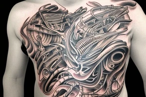 Boat on fire tattoo idea