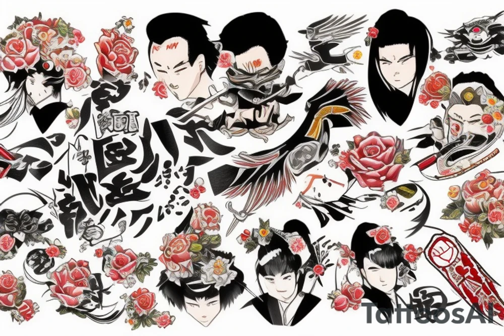 Sussano fighting orichi tattoo idea
