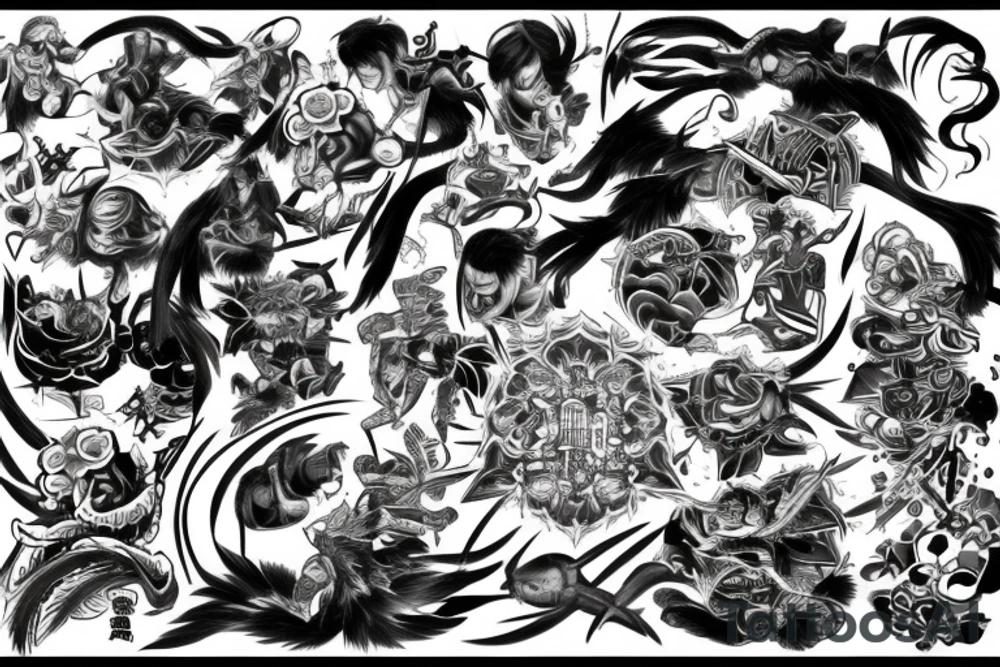 Sussano fighting orichi back tattoo tattoo idea