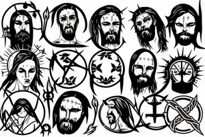 Jesus, crown of thorns tattoo idea