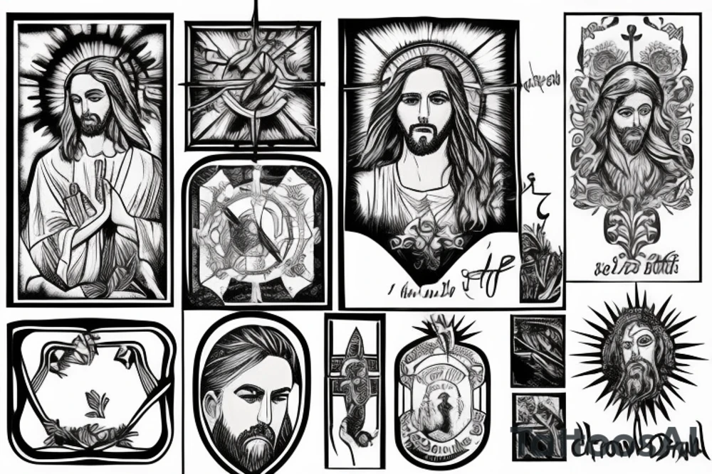 Jesus, crown of thorns tattoo idea