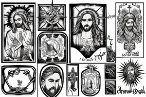 Jesus, crown of thorns tattoo idea
