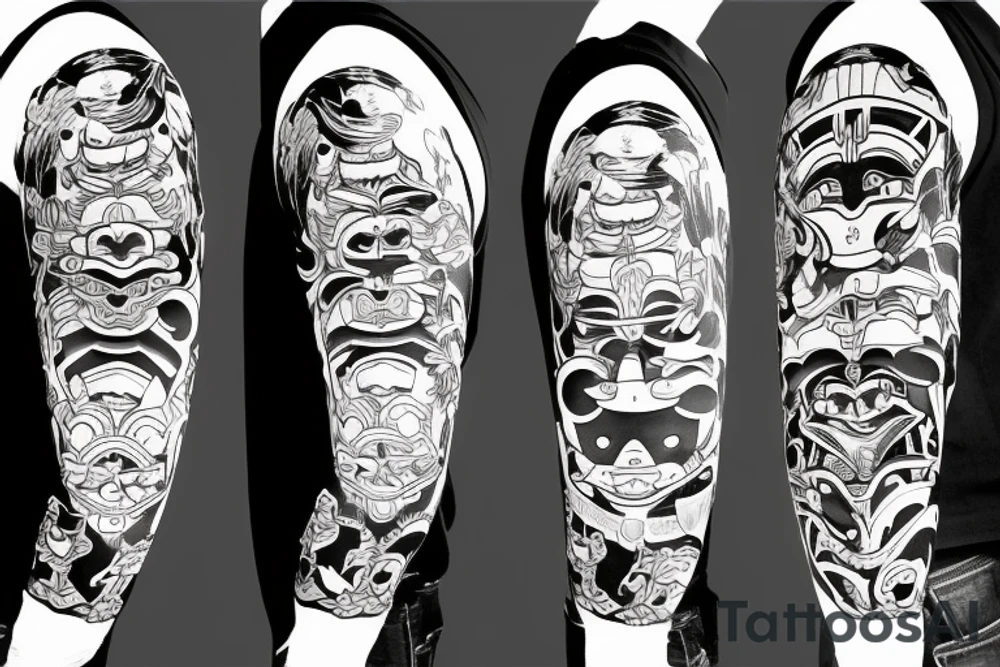 The masked samurai they tattoo idea