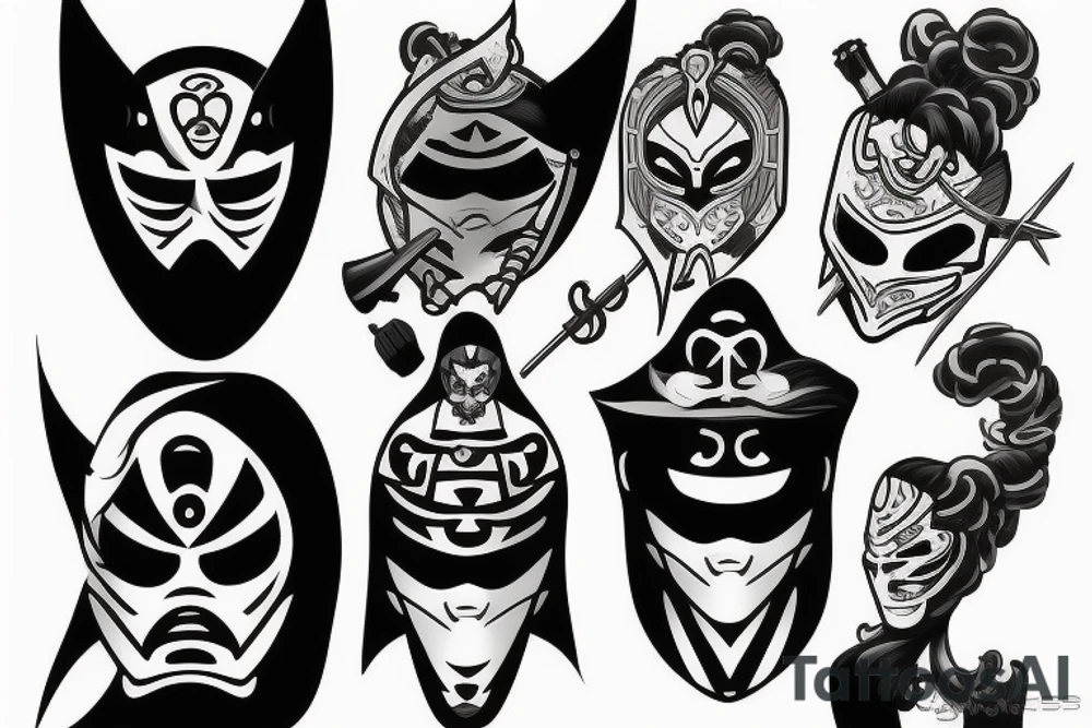 The masked samurai they tattoo idea