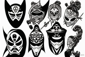 The masked samurai they tattoo idea