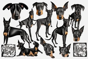 Doberman tattoo idea