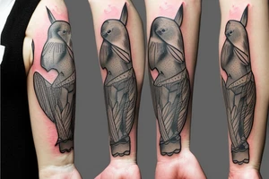 mallard wearing a suit tattoo idea