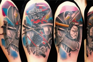 Samurai with sword tattoo idea