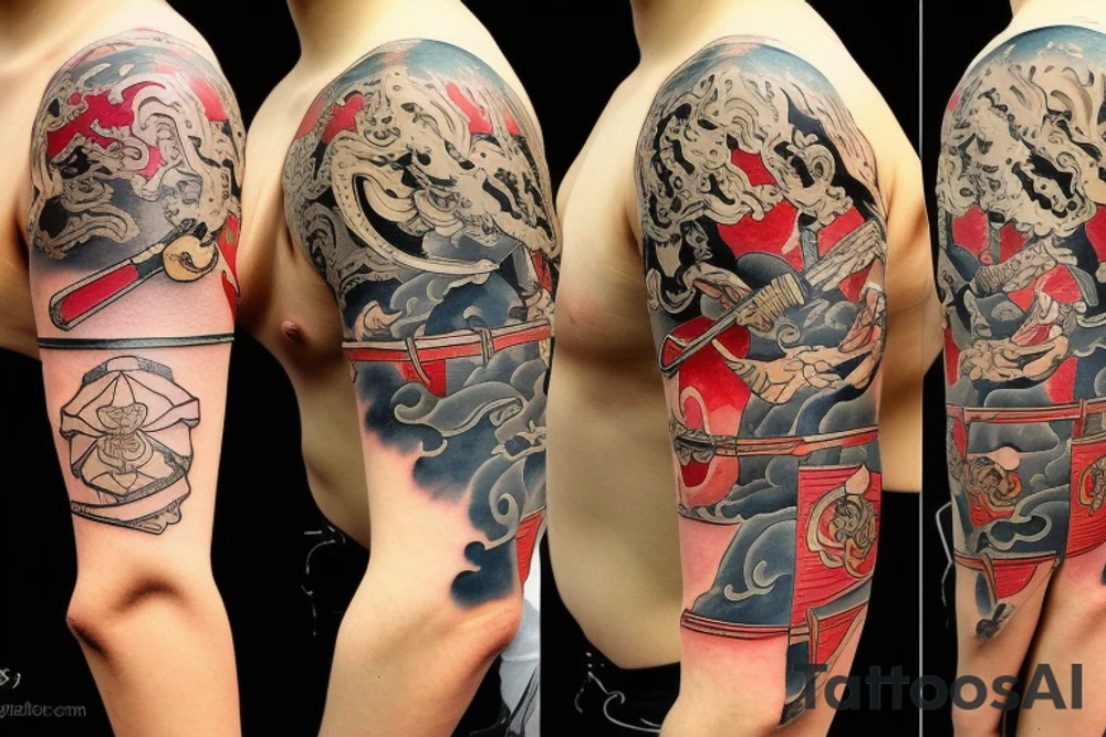 Samurai with sword tattoo idea