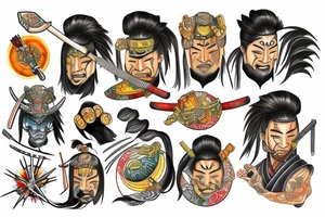 Samurai on the sunshine tattoo idea