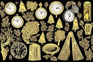 Golden trees, Clock tattoo idea