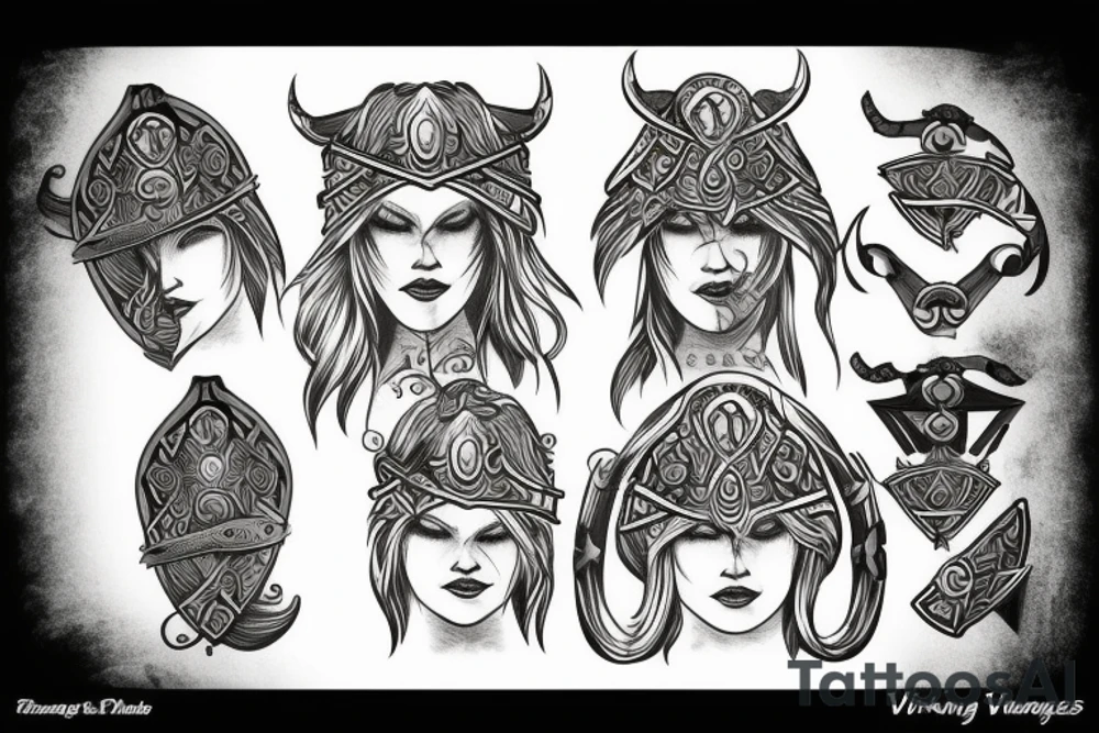 Viking warrior princess tattoo idea