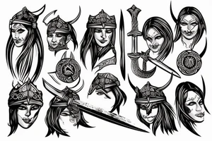 Viking warrior princess tattoo idea