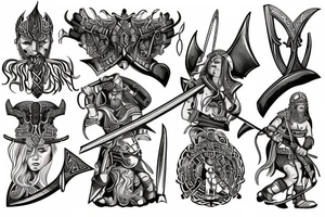 Viking warrior princess tattoo idea