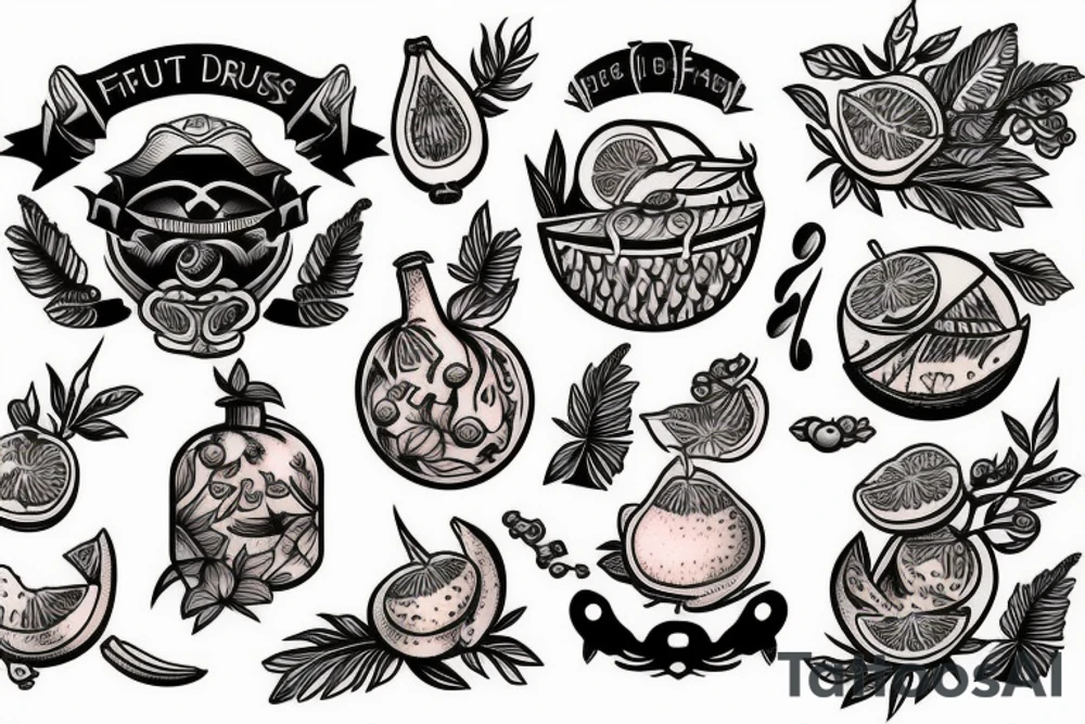 Fruit traditional tattoo tattoo idea