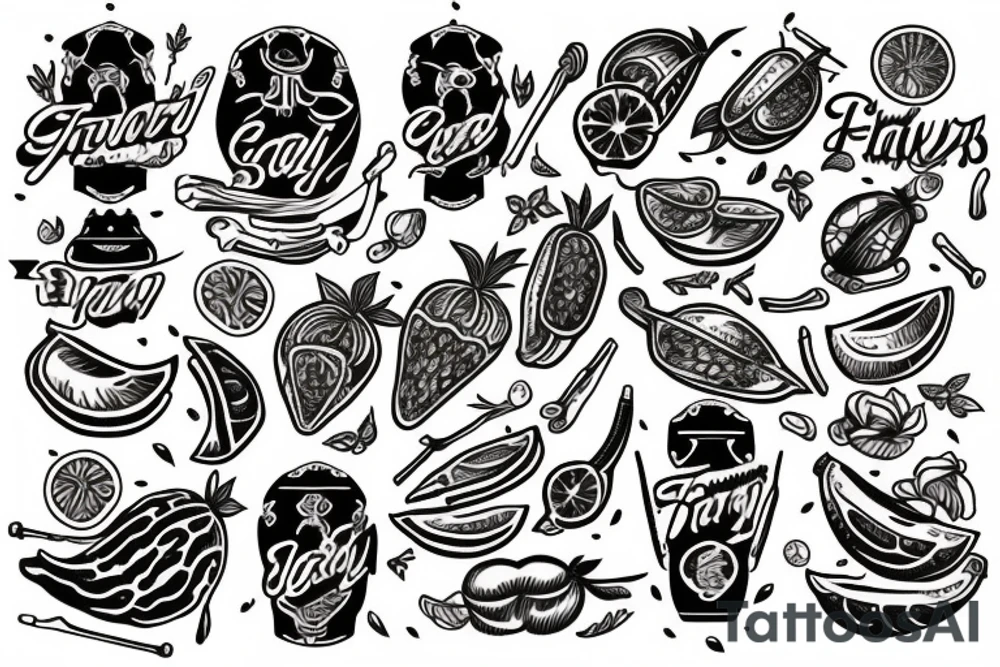 Fruit traditional tattoo tattoo idea