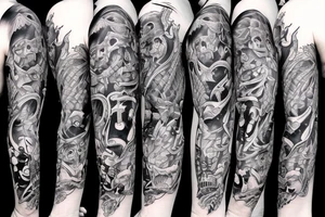 cartoon taman devil skeleton tattoo idea