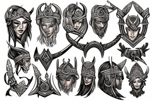 Viking warrior princess tattoo idea