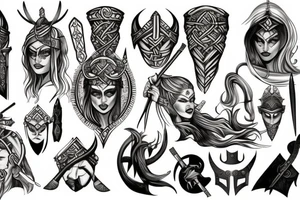 Viking warrior princess tattoo idea