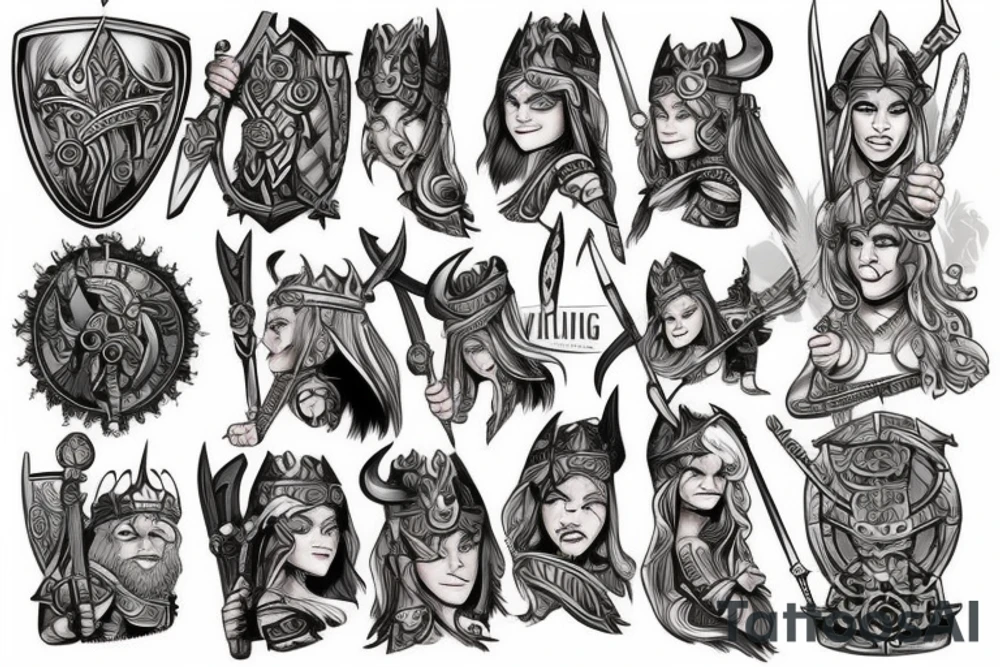 Viking warrior princess tattoo idea
