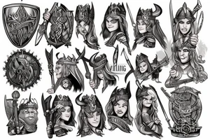 Viking warrior princess tattoo idea