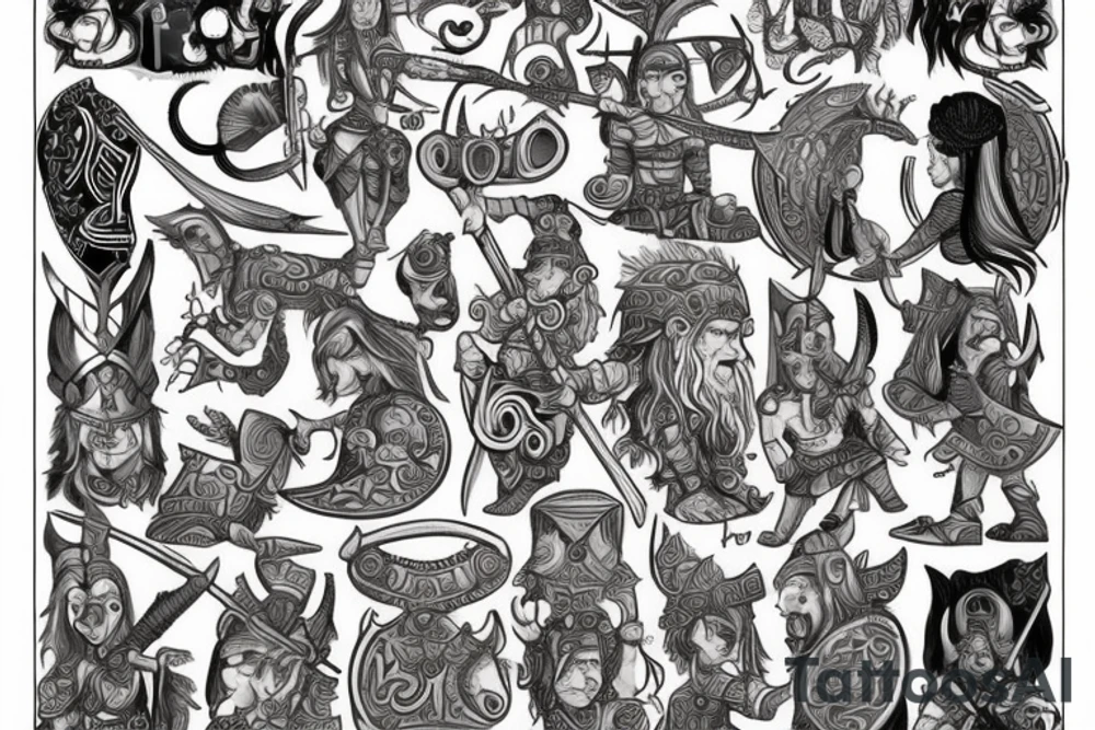 Viking warrior princess tattoo idea