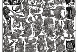 Viking warrior princess tattoo idea