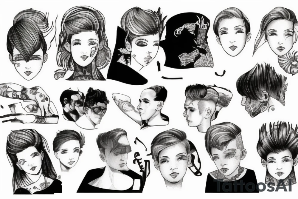 Boy boy boy boy tattoo idea